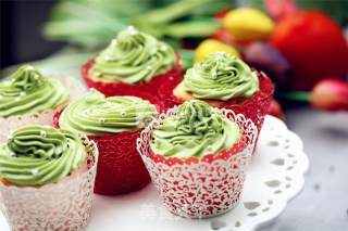 #aca烤明星大赛# Oil-free and Low-sugar Matcha Cupcakes recipe