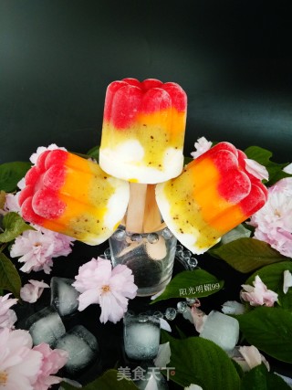 # Fourth Baking Contest and is Love to Eat Festival# Three-color Fruit Popsicles recipe