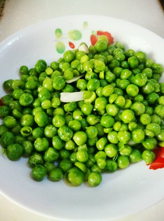 Stir-fried Green Peas and Rice recipe