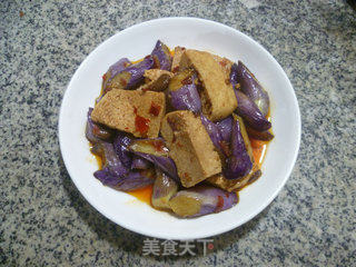 Fried Frozen Tofu with Eggplant recipe