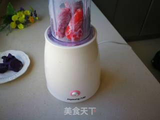 Strawberry Purple Potato Milkshake recipe