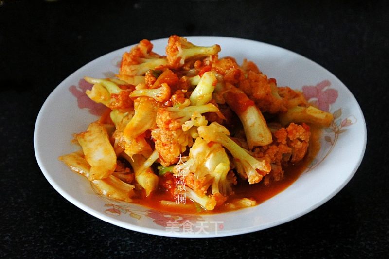 Stir-fried Cauliflower with Tomato recipe