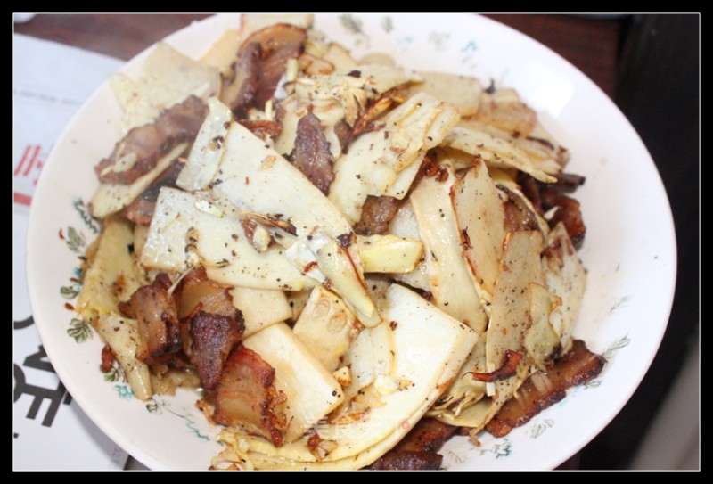 Stir-fried Bacon with Bamboo Shoots