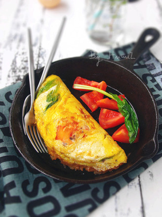 Spinach Omelet Rice recipe