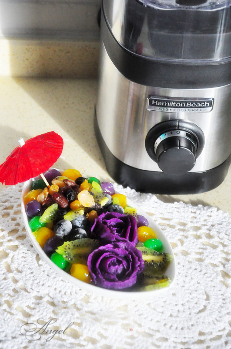 Honey Bean Taro Balls Iced Porridge recipe