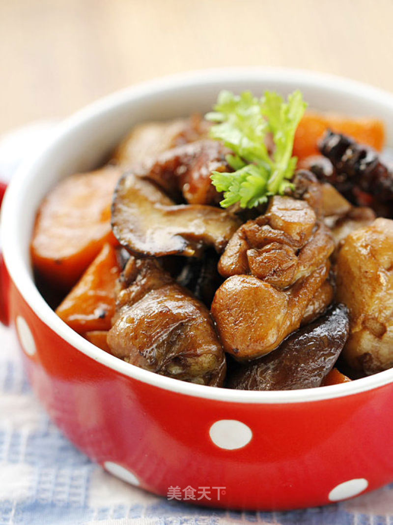 Stewed Chicken with Mushrooms recipe