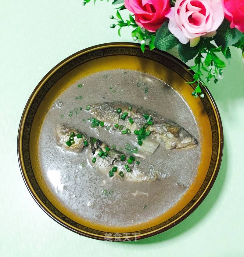 Black Soy Milk and Yellow Tail Fish Soup recipe