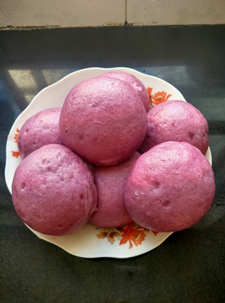 Purple Sweet Potato Mantou recipe