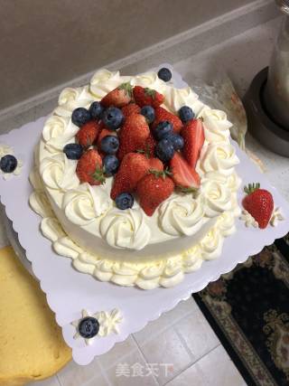 Mango Strawberry Cake recipe