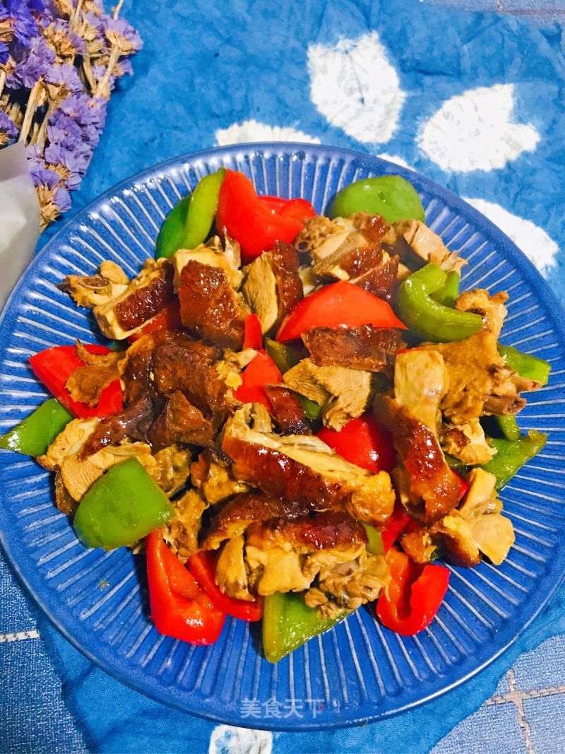 Roast Duck with Stir-fried Peppers