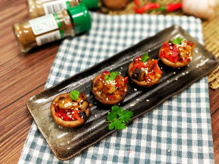 Grilled Shiitake Mushrooms with Garlic Eel recipe