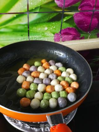 Colorful Vegetable Meatballs with Orange Sauce recipe