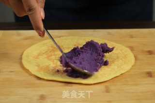 Purple Sweet Potato Egg Roll recipe