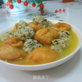 Leek Pork Meatball Soup recipe