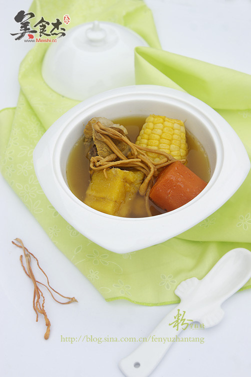 Cordyceps Pollen Kudzu Corn Soup recipe