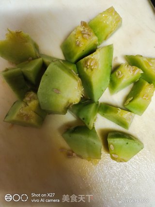 Melon Mixed with Yellow Peaches recipe