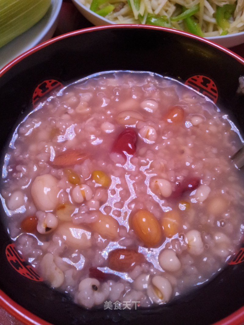 Barley Peanut Kidney Bean Porridge recipe