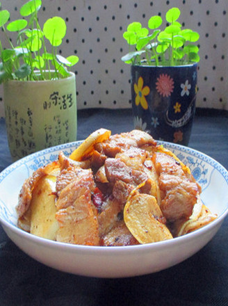 Stir-fried Pork Belly with Rice White recipe