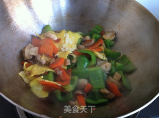 Fried Double Pleurotus with Egg recipe