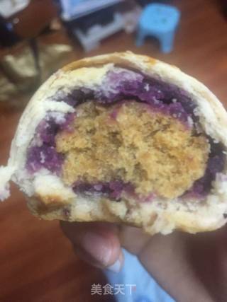 #the 4th Baking Contest Cum is Love to Eat Festival#purple Sweet Potato Pork Floss recipe
