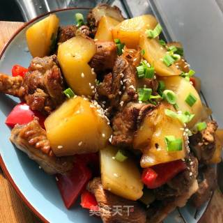 Braised Potatoes with Pork Ribs recipe