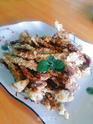 Homemade Snacks-tempura Tea Tree Mushroom recipe