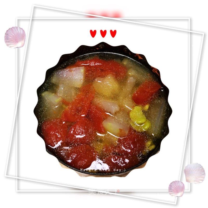 Tomato, Winter Melon and Broad Bean Soup recipe