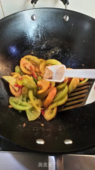 Spicy Stir-fried Green Tomatoes recipe