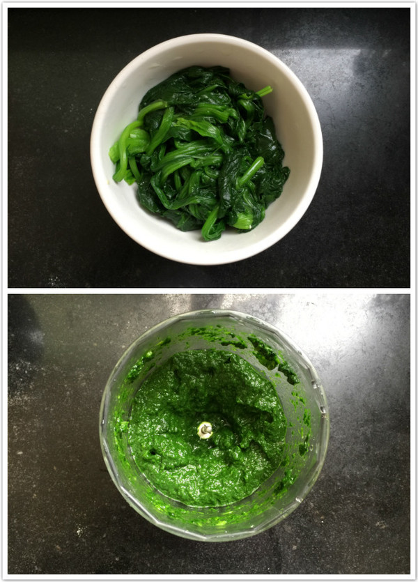 Frog Frog Mantou (spinach Version) recipe