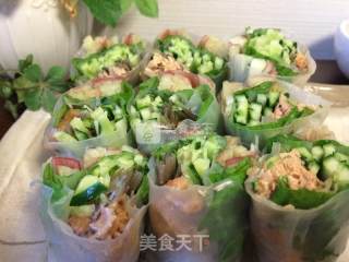 Canned Fish Spring Rolls recipe