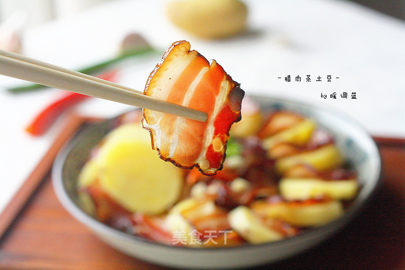 Steamed Potatoes with Bacon recipe