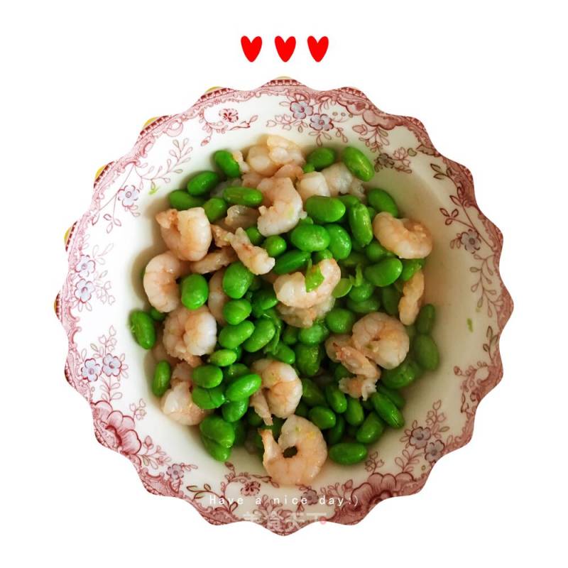 Fried Edamame with Shrimp recipe