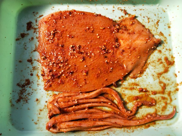 Secret Spicy Grilled Squid recipe