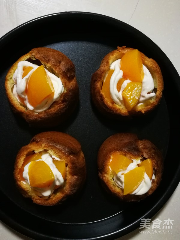 [cream Peach Puffs] Refreshing and Sweet on The Tip of The Tongue recipe