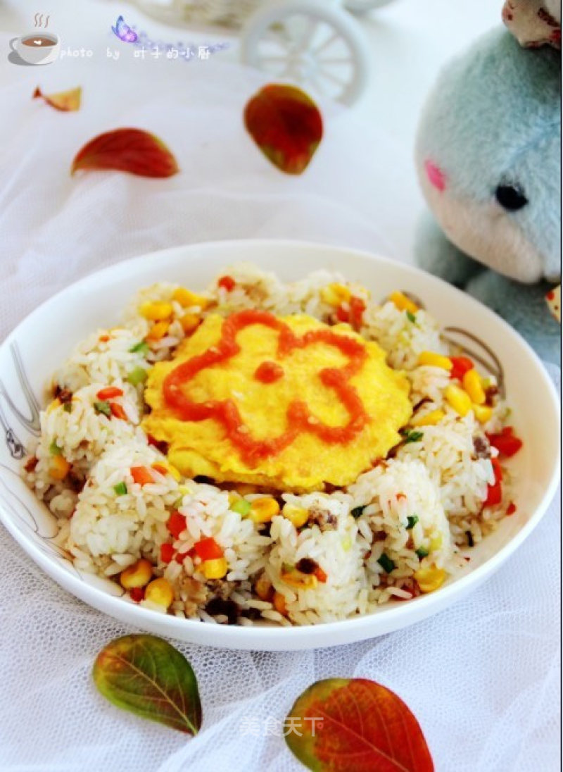 Creative Recipe for Children-flower Fried Rice recipe