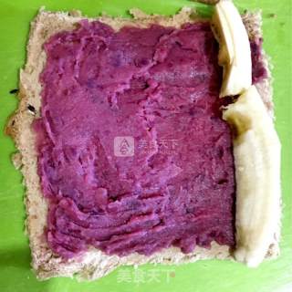 Purple Sweet Potato Banana Roll recipe