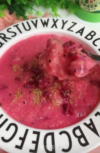 Milky Dragon Fruit Porridge recipe