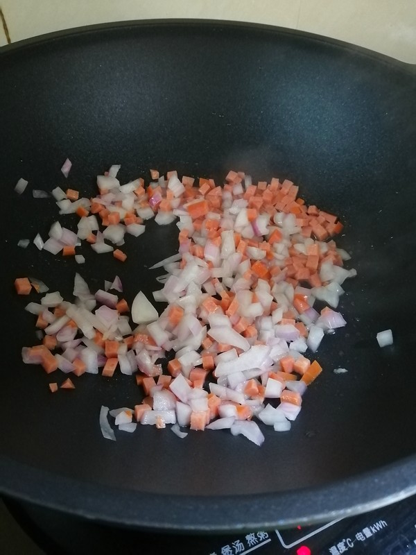 Dinner for One Person~~ Fried Rice with Mixed Vegetables recipe