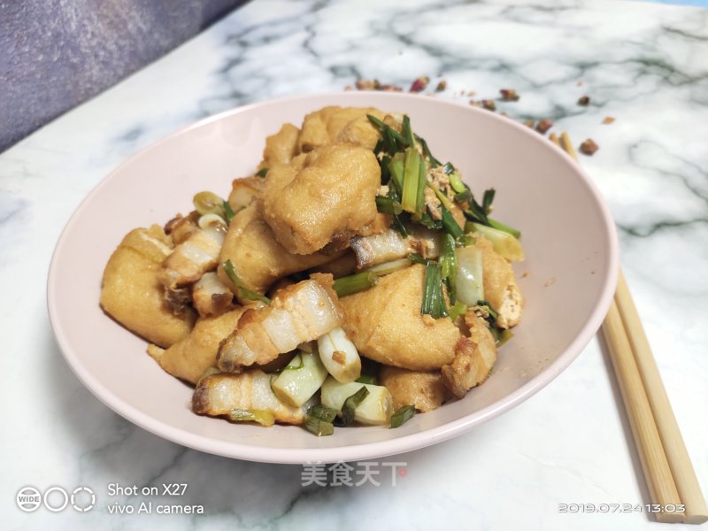 Stir-fried Tofu with Pork Belly