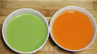 Two-color Fruit and Vegetable Popsicles recipe