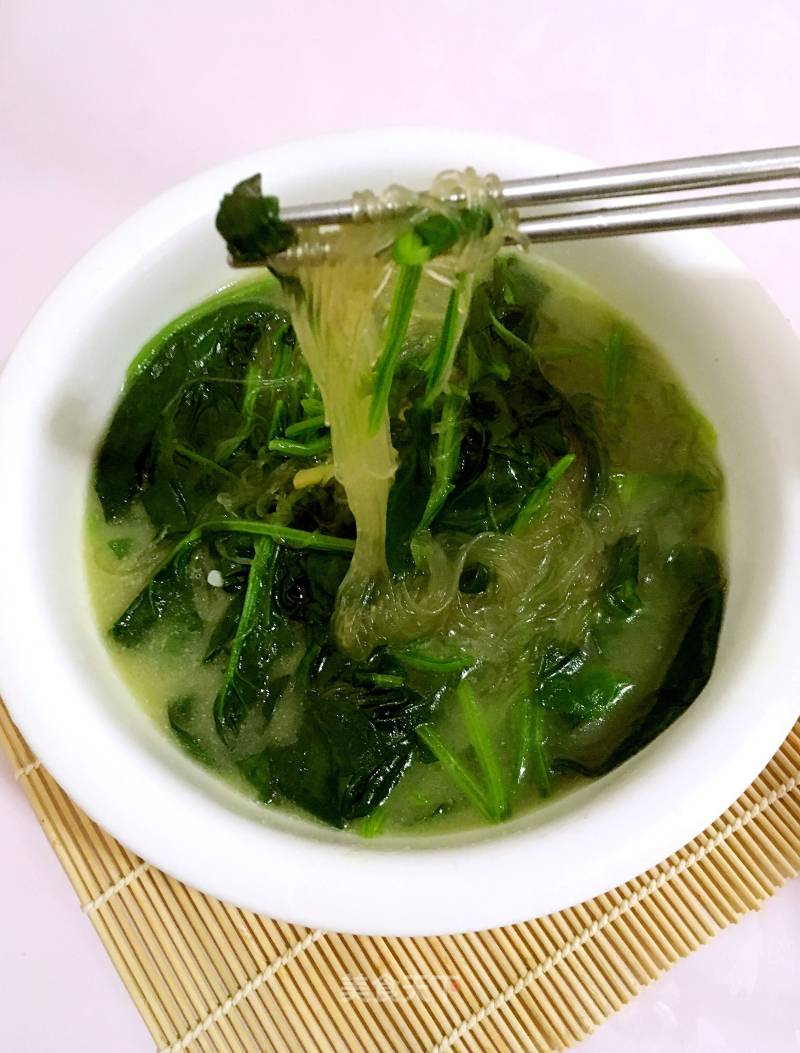 Spinach Stewed Vermicelli recipe