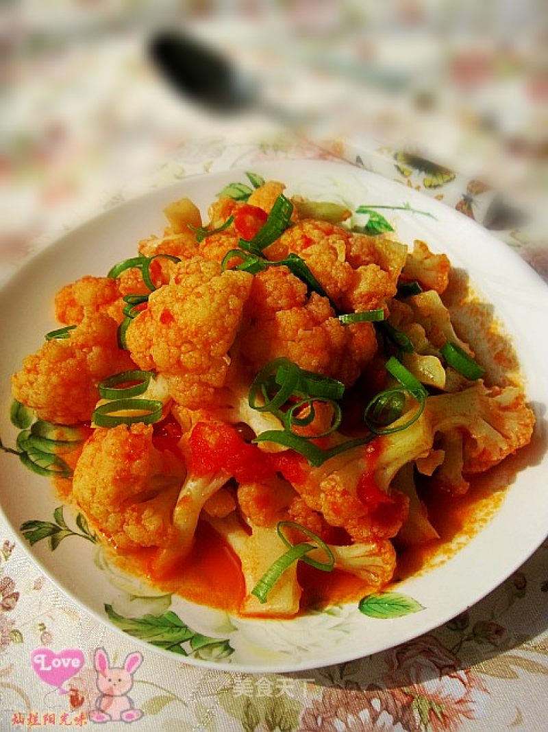 Favorite Touch of Red-tomato Cauliflower recipe