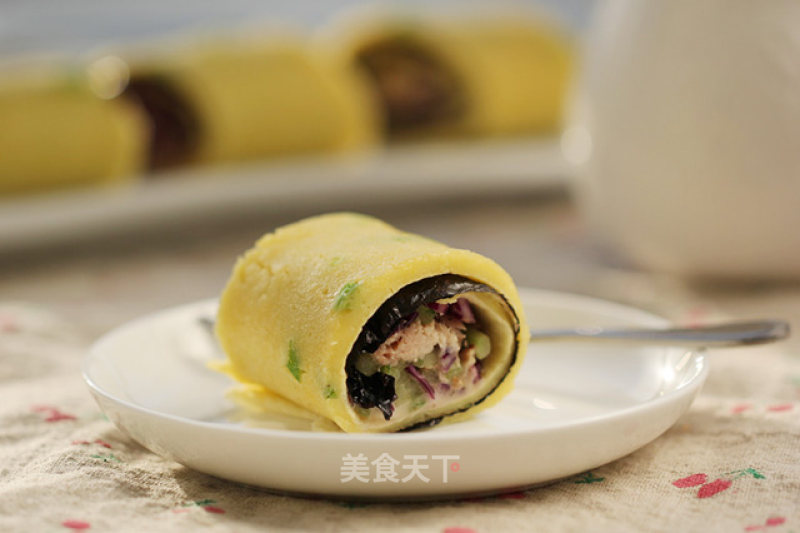 Tuna and Vegetable Egg Burrito recipe