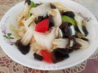 Stir Fried Fungus with Cabbage recipe