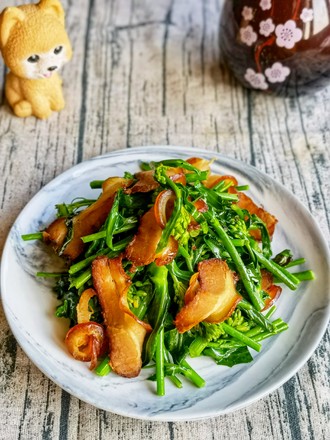 Stir-fried Bacon with Chinese Kale recipe