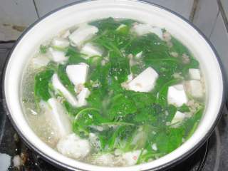Shepherd's Purse Minced Tofu Soup recipe
