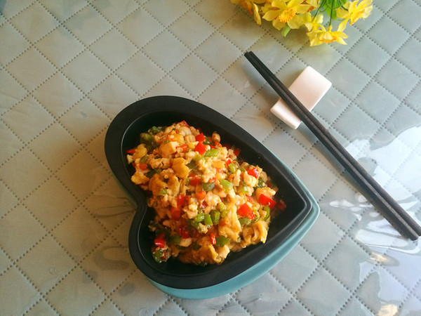 Scrambled Eggs with Double Pepper Tofu recipe