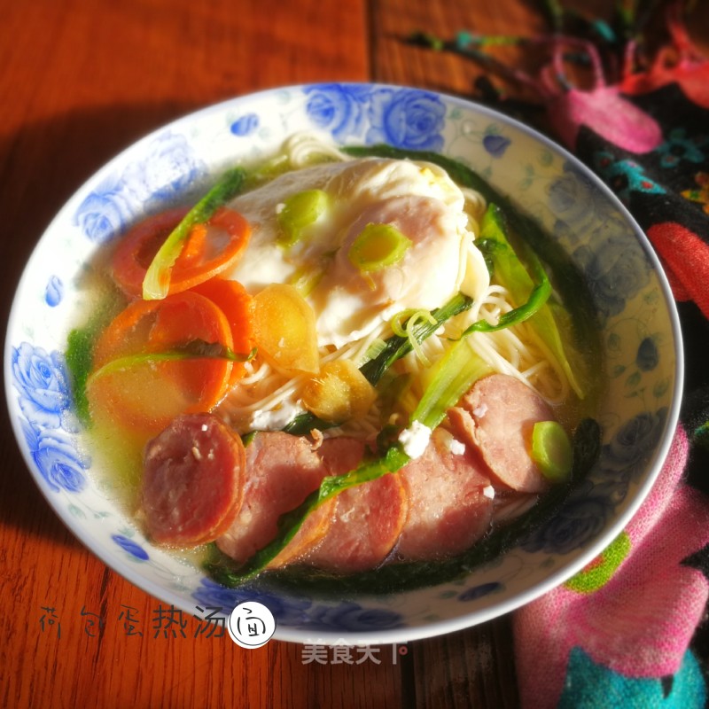 #蛋美食# Hot Noodle Soup with Poached Egg recipe