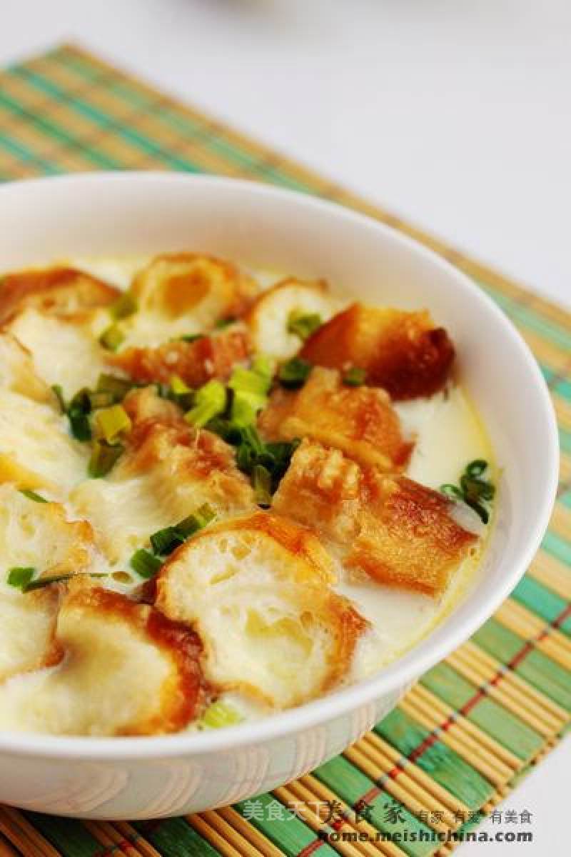 Steamed Custard with Fried Dough Sticks recipe
