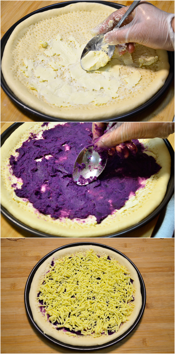 Purple Sweet Potato Cheese Pizza recipe